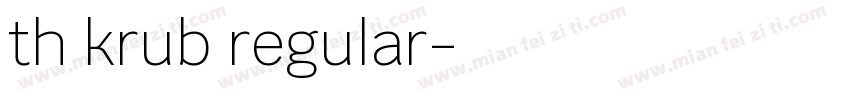 th krub regular字体转换